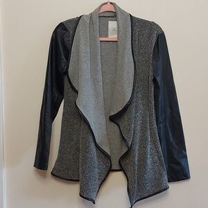 JACK pleather sleeve jacket sz. S